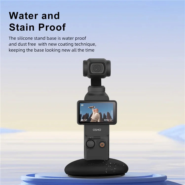 AMAGISN For DJI Osmo Pocket 3 Camera Silicone Base Desktop Mount Stand with Double-sided Adhesive