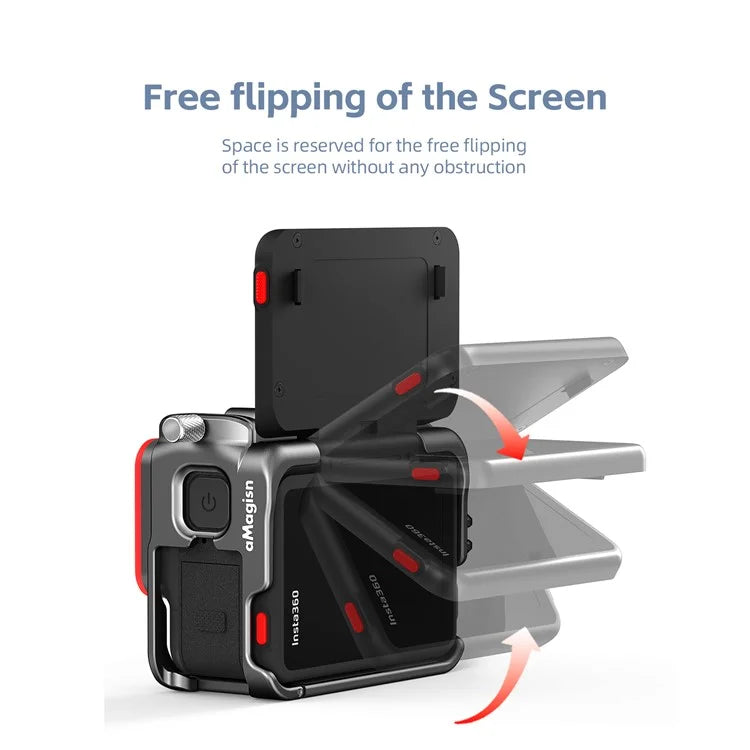 AMAGISN For Insta360 Ace Pro / Ace Aluminum Alloy Camera Cage Protection Frame Cover