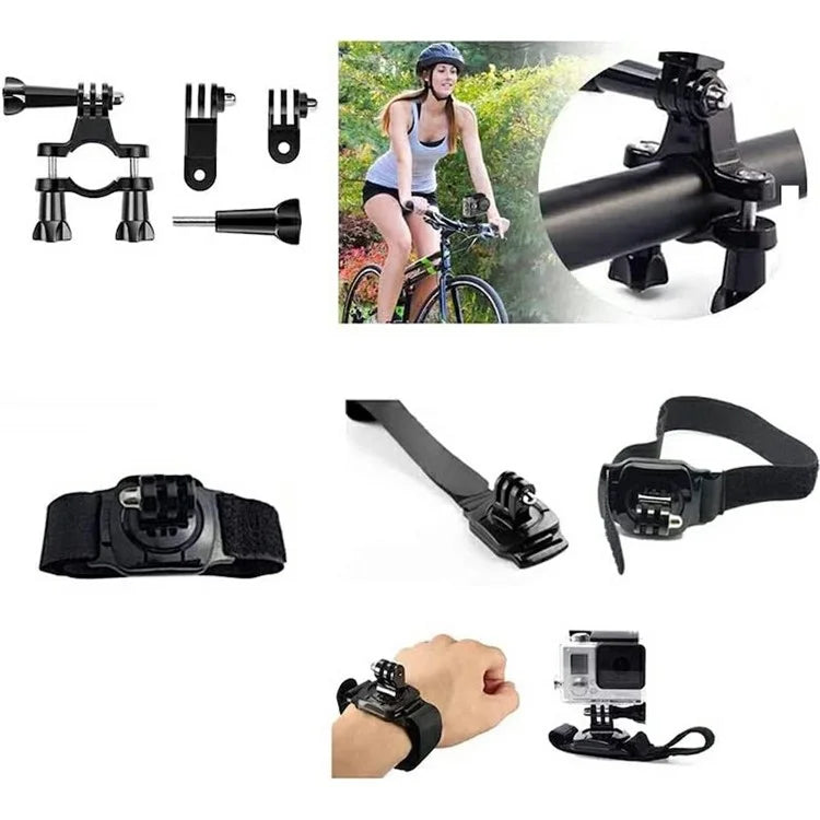 11-in-1 Universal Chest Mount Head Strap Outdoor Kit Set for Action Camera