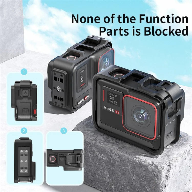 AMAGISN Horizontal Vertical Protective Frame for Insta360 Ace / Ace Pro Extension Case