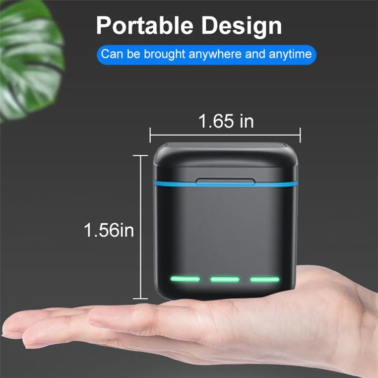 GP-810 For GoPro Hero 5 / 6 / 7 / 8 Rechargeable 3-Battery Charger Station Storage Case