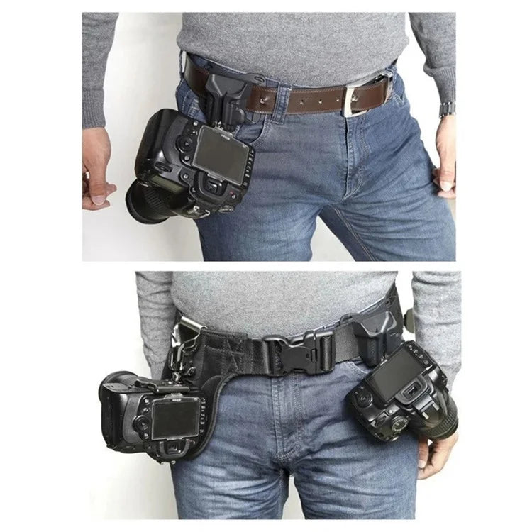 A649 Closed ABS+Metal Camera Belt Clip Waist Belt Holster Holder 1 / 4 Inch Screw Mount Quick Release Hanger