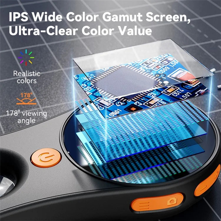 370 2.0-inch IPS Screen 500X Magnification Handheld Digital Microscope with LED Light