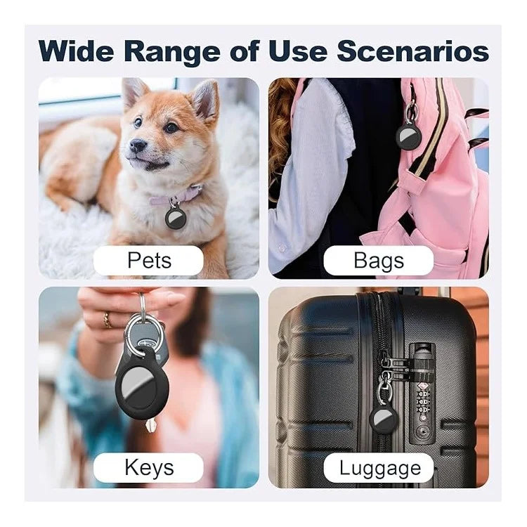 4Pcs for Apple AirTag Bluetooth Locator PC Protective Case Anti-Drop Cover