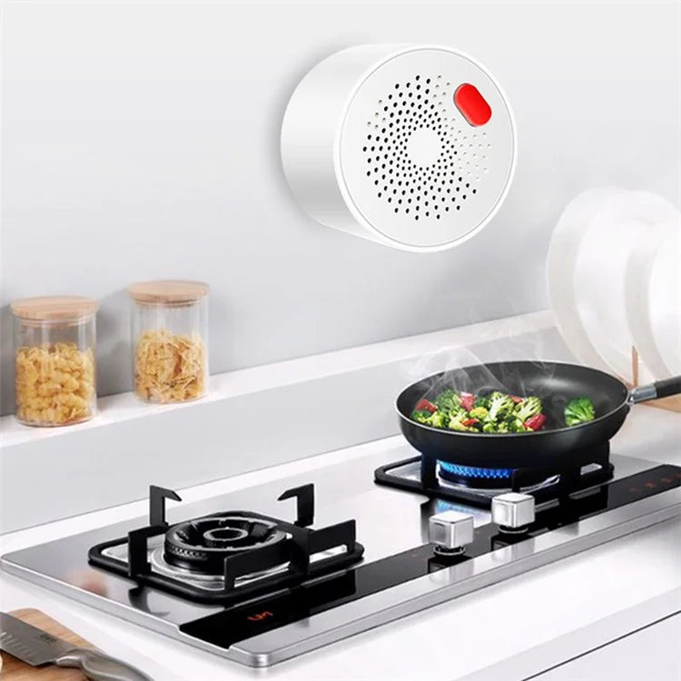 WiFi Gas Leak Sensor Tuya Natural Gas Alarm Plug In Explosive Gas Detector for Home