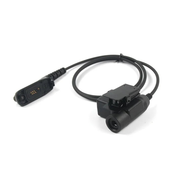 For Motorola Xir P8268 / XiR P8260 / APX-8000 / APX-7000 HD01 Walkie Talkie Headset 7.1mm Single Ear Headphone with U94 PTT Adapter