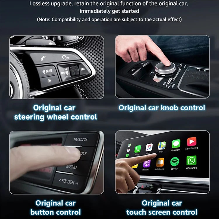 GT4S Android 12 Wireless Carplay Android Auto Adapter Youtube Netflix Streaming Car Video Box (Overseas Version)