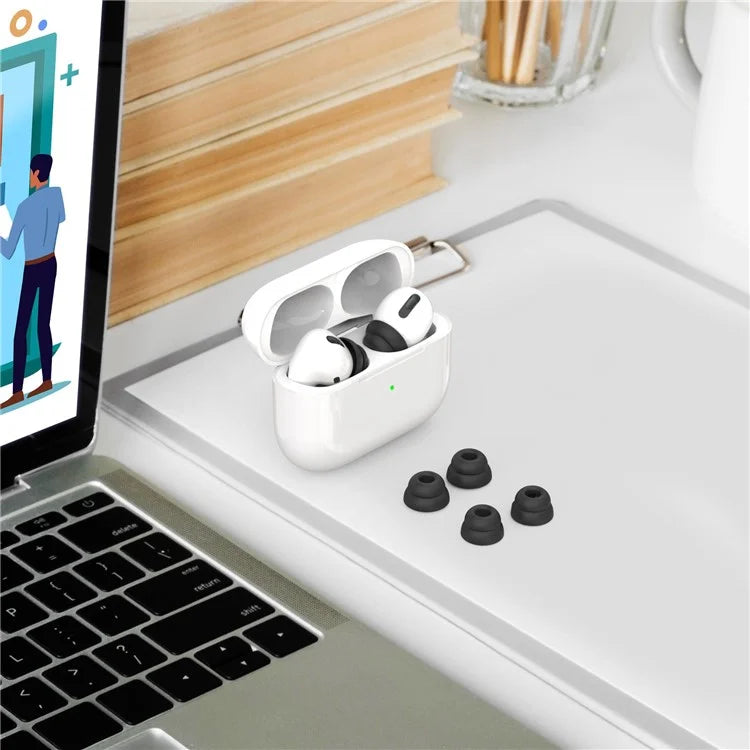 AhaStyle PT99-2 For Apple AirPods Pro 3 Pairs Earphone Cap Silicone Soft Ear Tips Replacement, Size: S+M+L