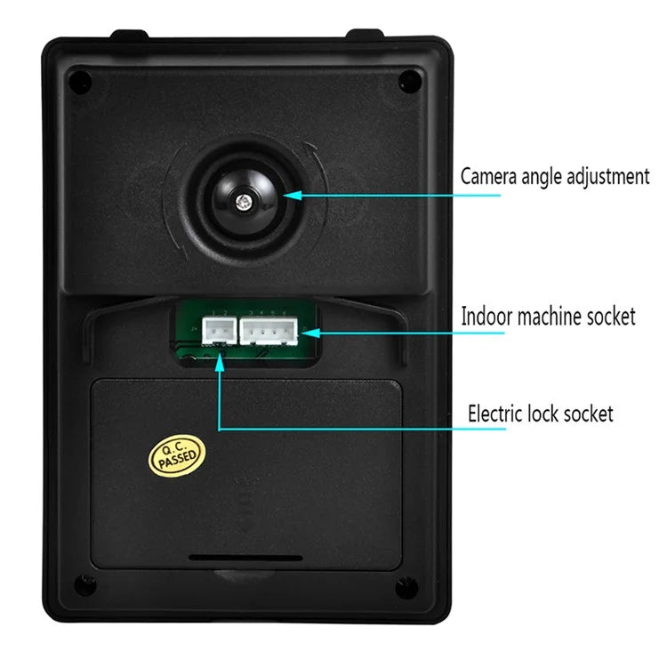 701FA11 Tuya App 7-inch WiFi Indoor Monitor + Waterproof Door Bell HD Camera, EU Plug