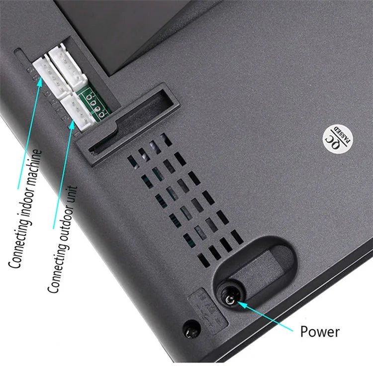 801FC11 7-inch Monitor + Rainproof HD Camera Smart Intercom Visual Doorbell, EU Plug