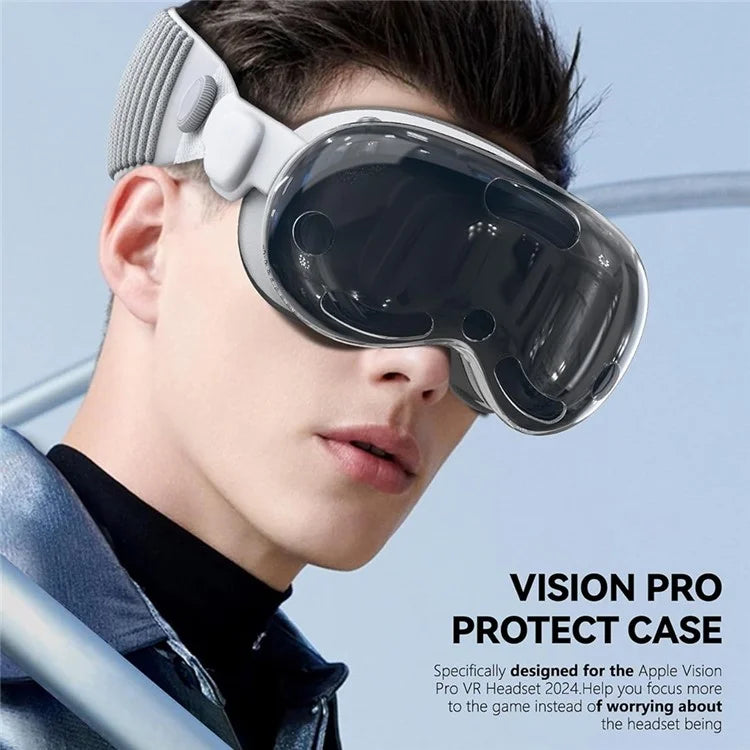 Protective Case for Apple Vision Pro MR Headset TPU+PC Anti-scratch Cover