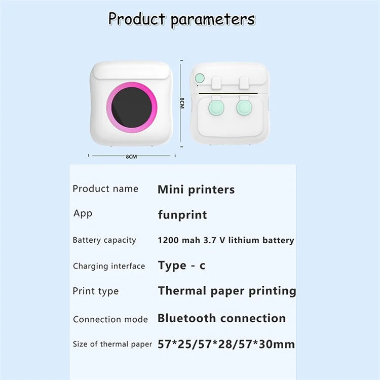 C22 Multifunctional Pocket Thermal Printer Bluetooth Label Maker, Standard Version