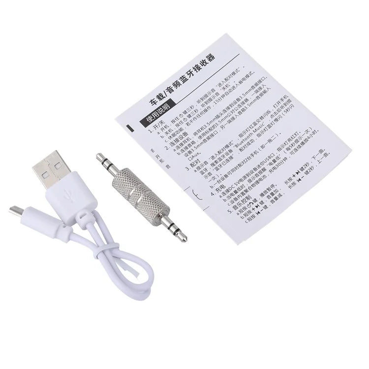 Wireless Bluetooth 4.2 Audio Adapter 3.5mm with Clip Design for Car Stereo Audio System Headphone Speaker Earbuds