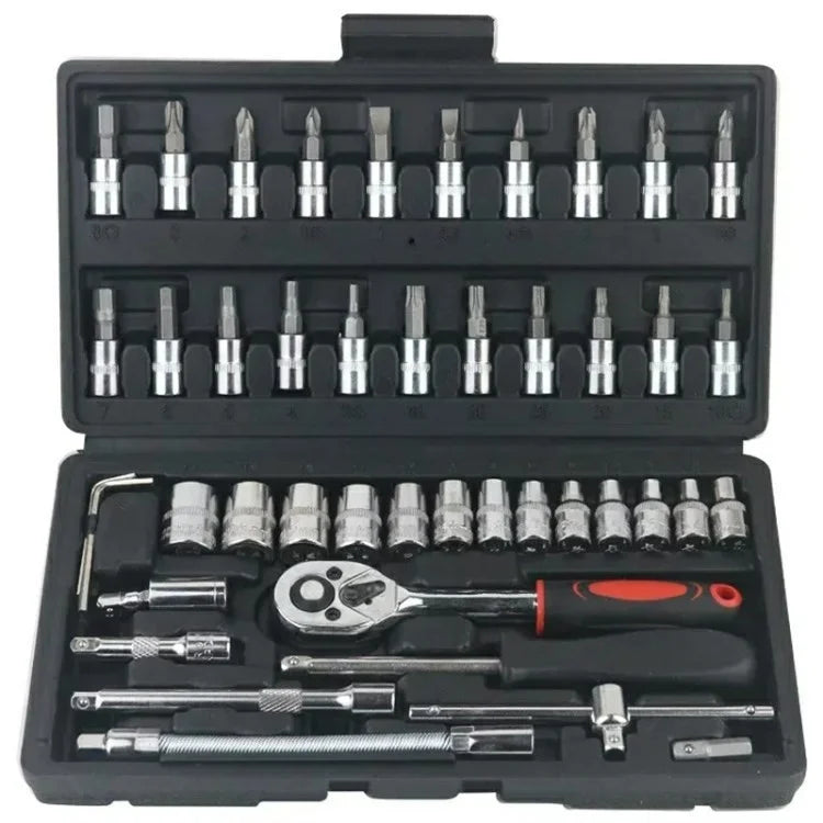 46Pcs Socket Wrenches Set Professional Car Motorcycle Repair Mechanical Workshop Tools Kit