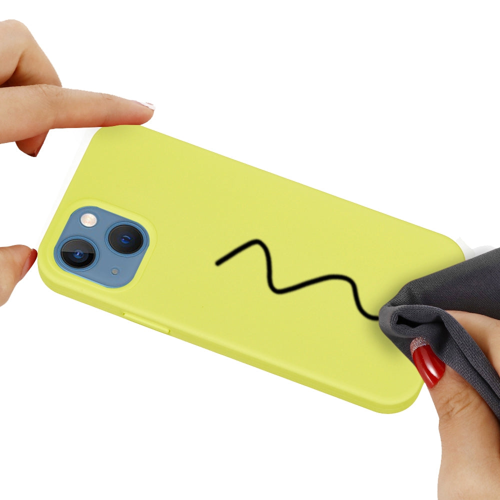 ELECTROPRIME For iPhone 15 Plus Solid Color Silicone Phone Case(Lemon Yellow)