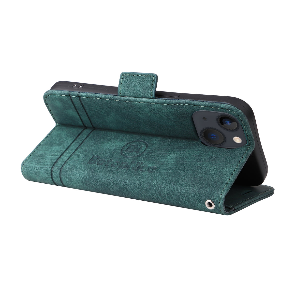 ELECTROPRIME For iPhone 15 BETOPNICE Dual-side Buckle Leather Phone Case(Green)