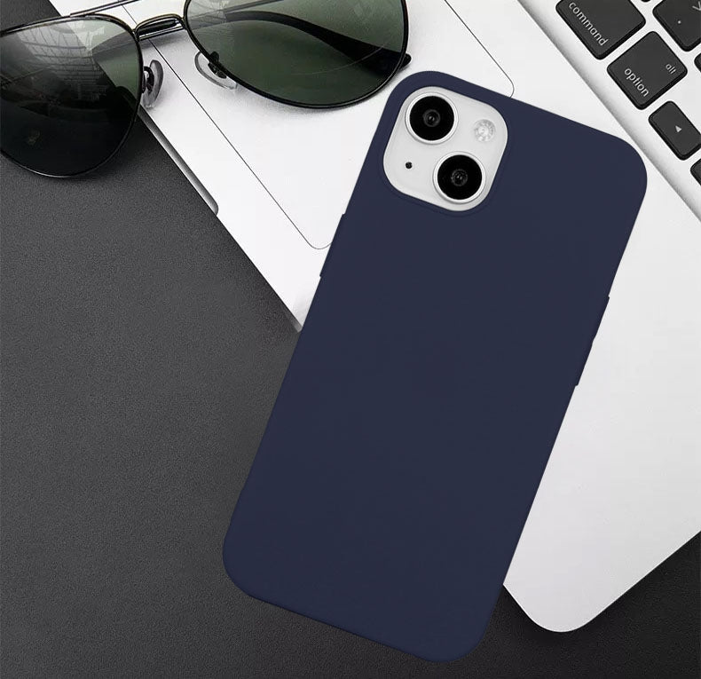 ELECTROPRIME For iPhone 15 Plus Shockproof Frosted TPU Phone Case(Blue)