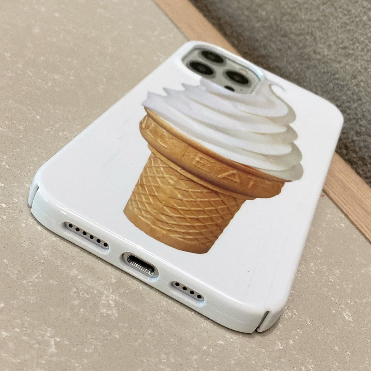 ELECTROPRIME For iPhone 15 Painted Pattern PC Phone Case(Ice Cream)