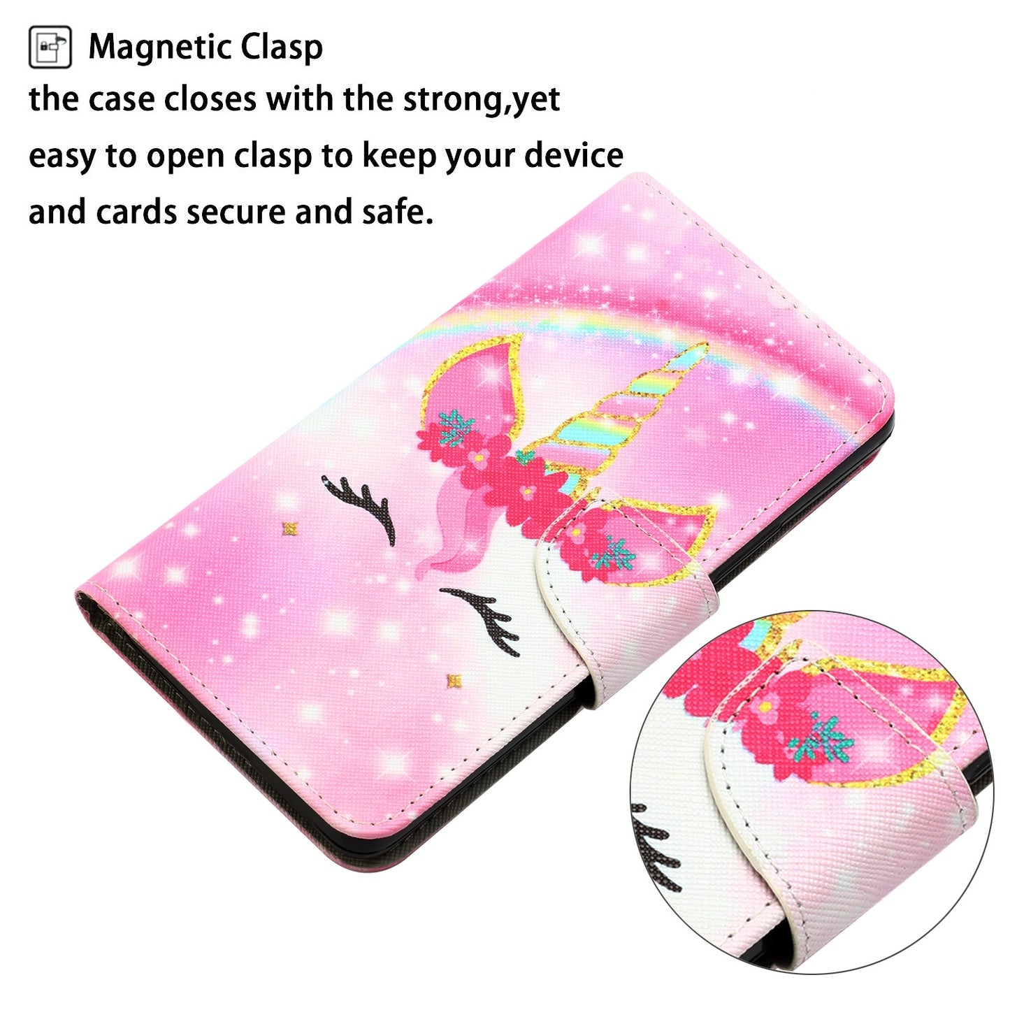 ELECTROPRIME For iPhone 15 Colored Drawing Leather Phone Case(Unicorn)