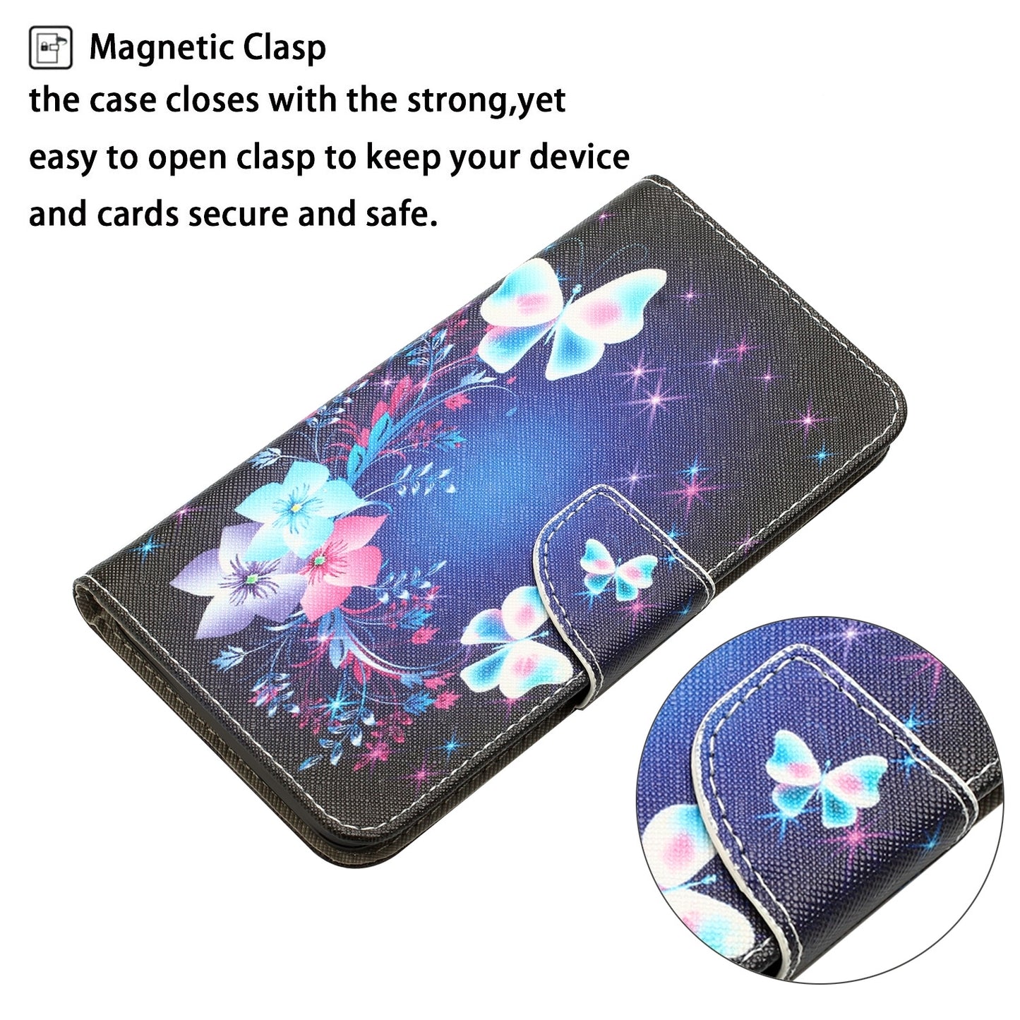 ELECTROPRIME For iPhone 15 Colored Drawing Leather Phone Case(Butterfly)