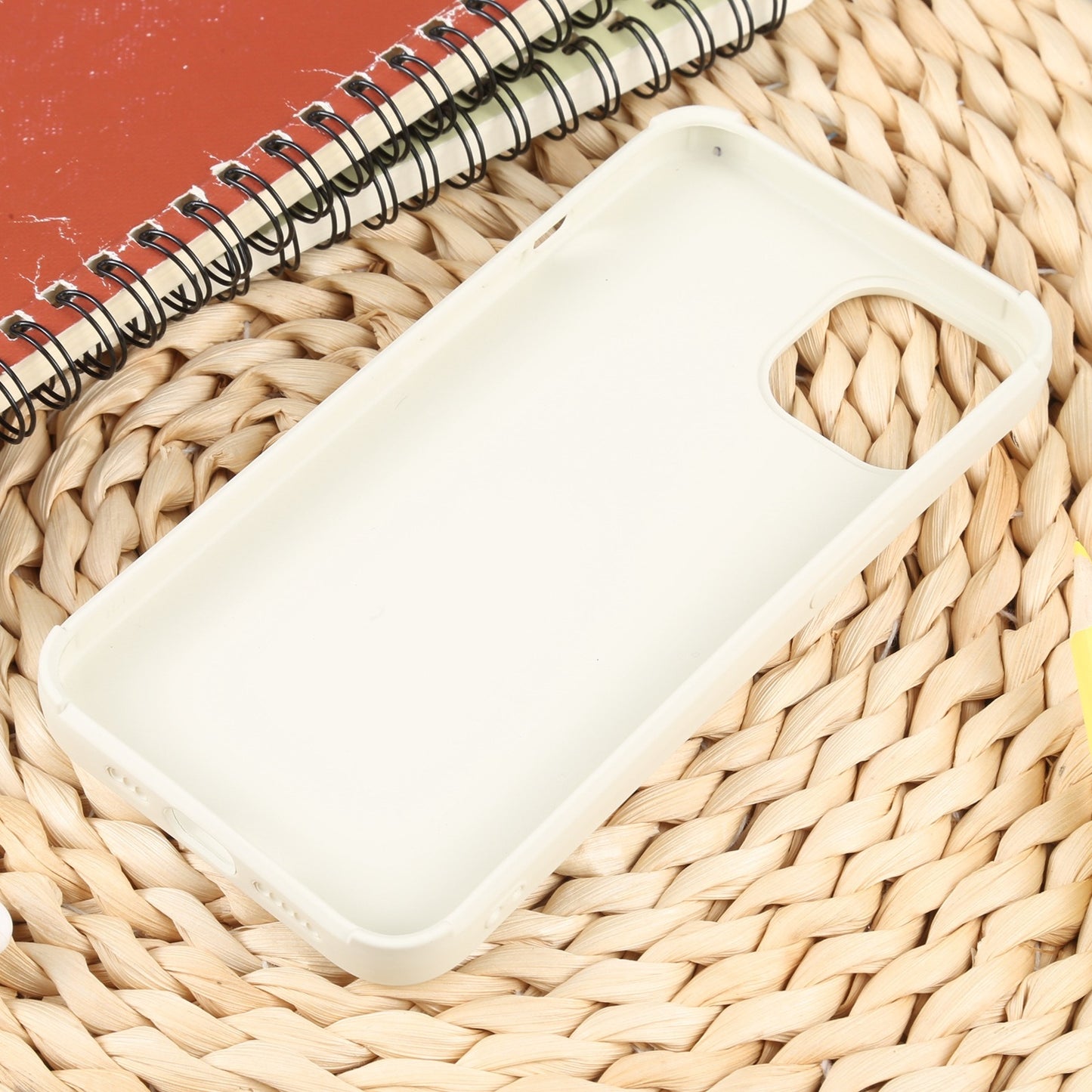 ELECTROPRIME For iPhone 15 Weave Texture Silicone Phone Case(White)