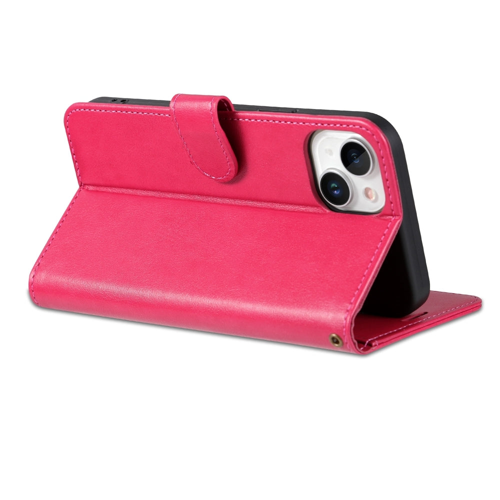 ELECTROPRIME For iPhone 15 AZNS Sheepskin Texture Flip Leather Phone Case(Red)