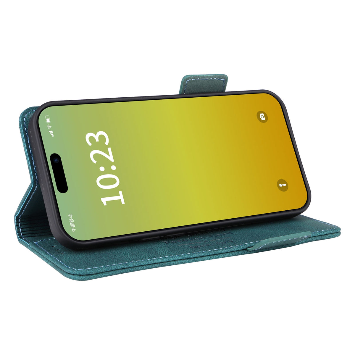 ELECTROPRIME For iPhone 15 Magnetic Clasp Leather Phone Case(Green)