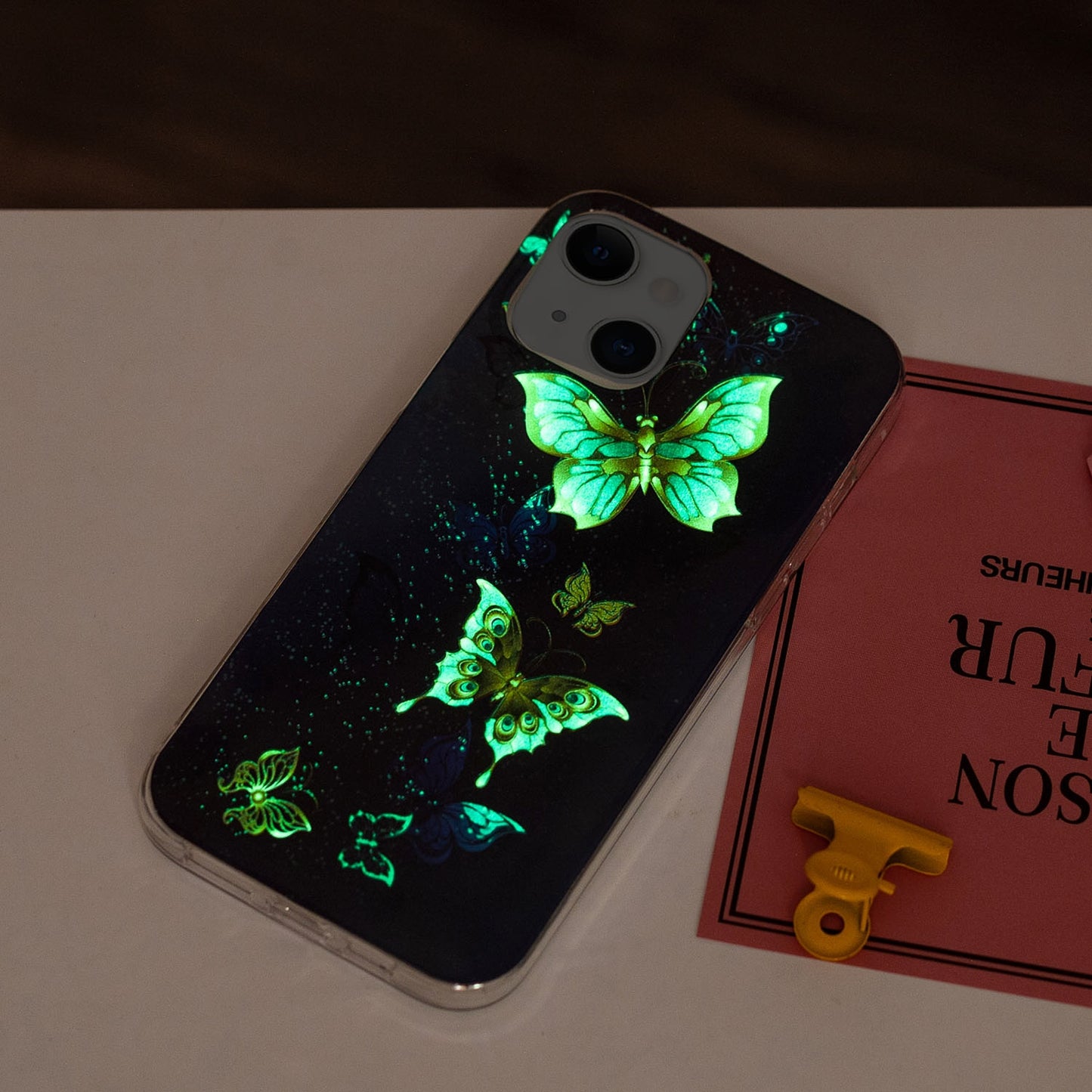 ELECTROPRIME For iPhone 15 Electroplating Soft TPU Phone Case(Dual Butterflies)