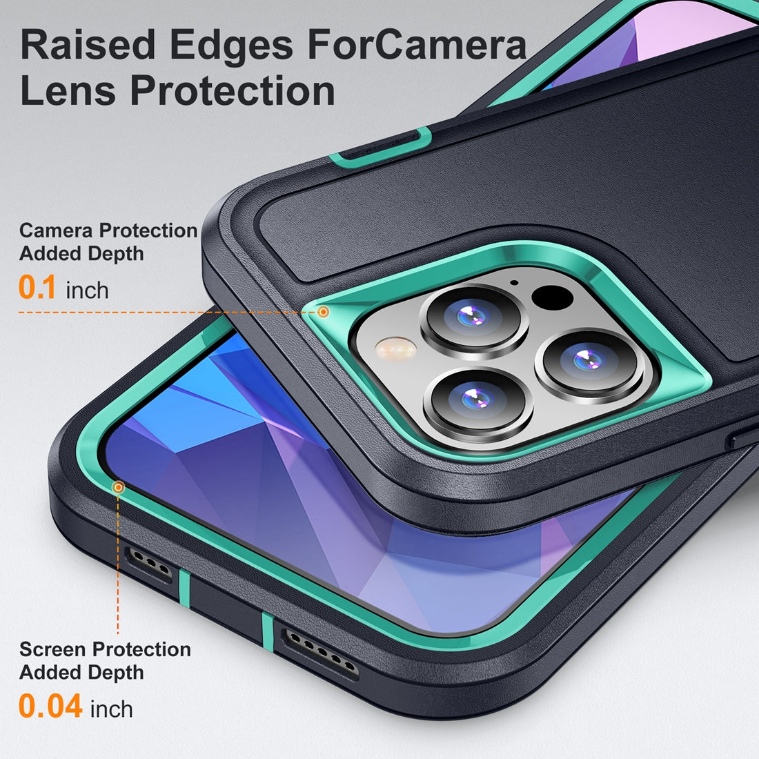 ELECTROPRIME For iPhone 15 Plus Life Waterproof Rugged Phone Case(Dark Blue + Light Blue)