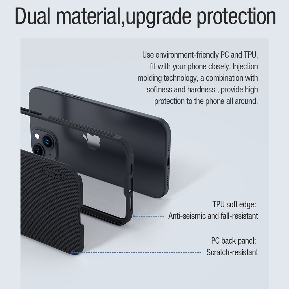 ELECTROPRIME For iPhone 15 Plus NILLKIN Frosted Shield Pro Magnetic Magsafe Phone Case(Black)