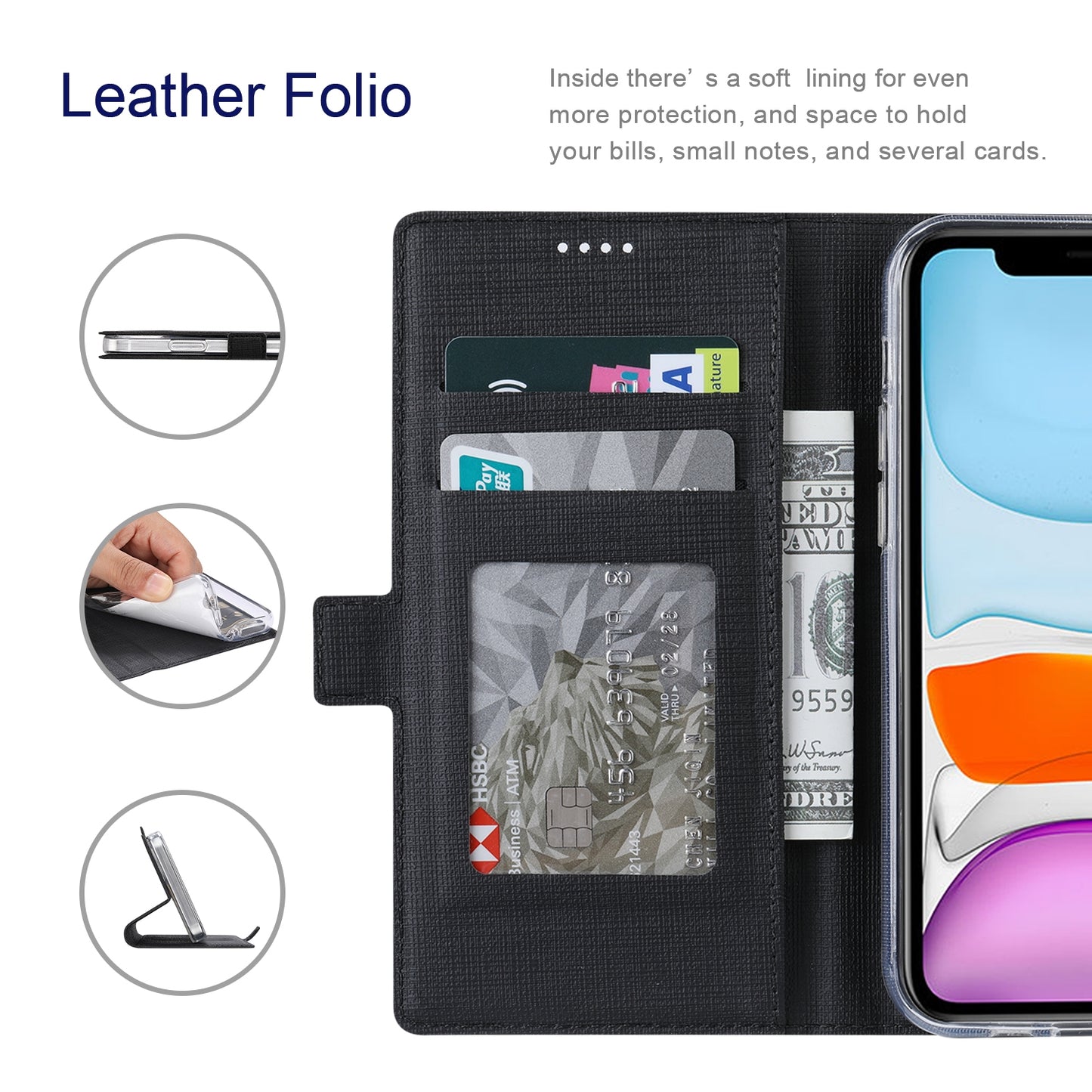 ELECTROPRIME For iPhone 15 ViLi K Series Dual-side Buckle Magsafe Leather Phone Case(Black)