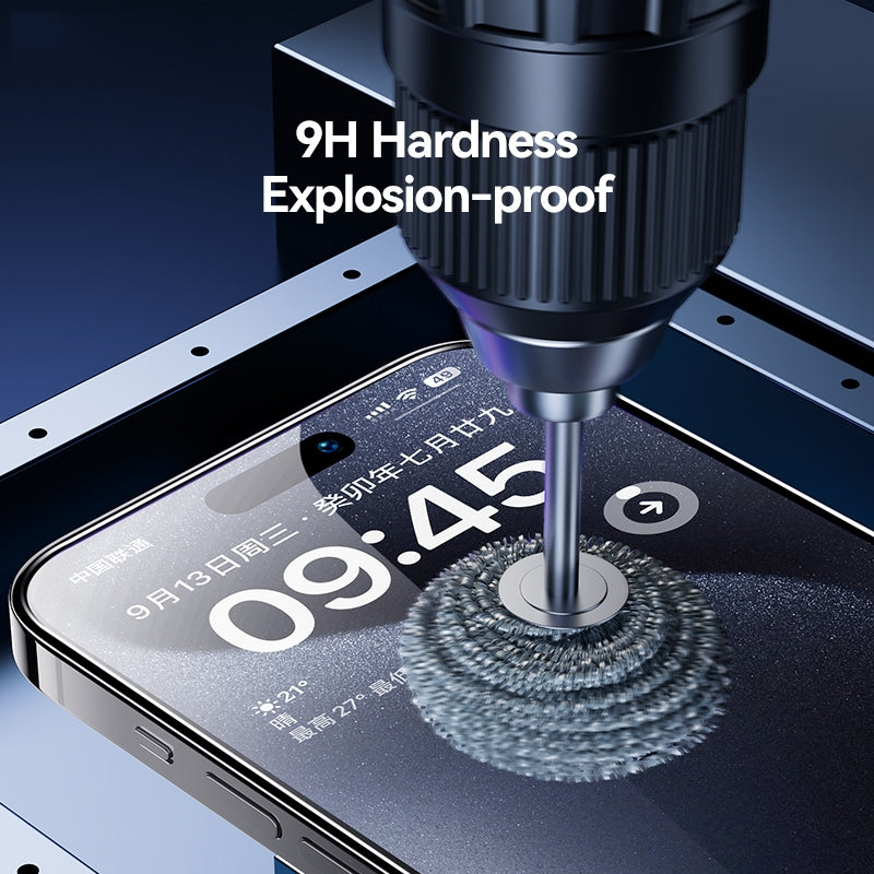 ELECTROPRIME For iPhone 15 Plus USAMS 0.3mm 9D High Alumina Full Screen Tempered Film(Black)