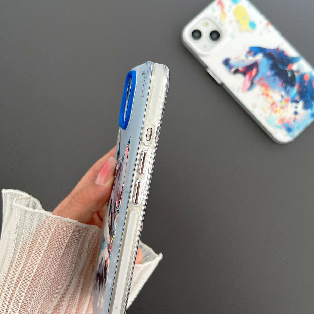 ELECTROPRIME For iPhone 15 Plus Cartoon Animal Graffiti PC + TPU Phone Case(Calico Cat)