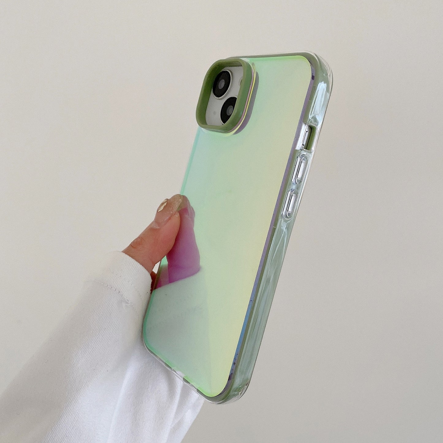 ELECTROPRIME For iPhone 15 Electroplated Aurora TPU + PC Phone Case(Purple)