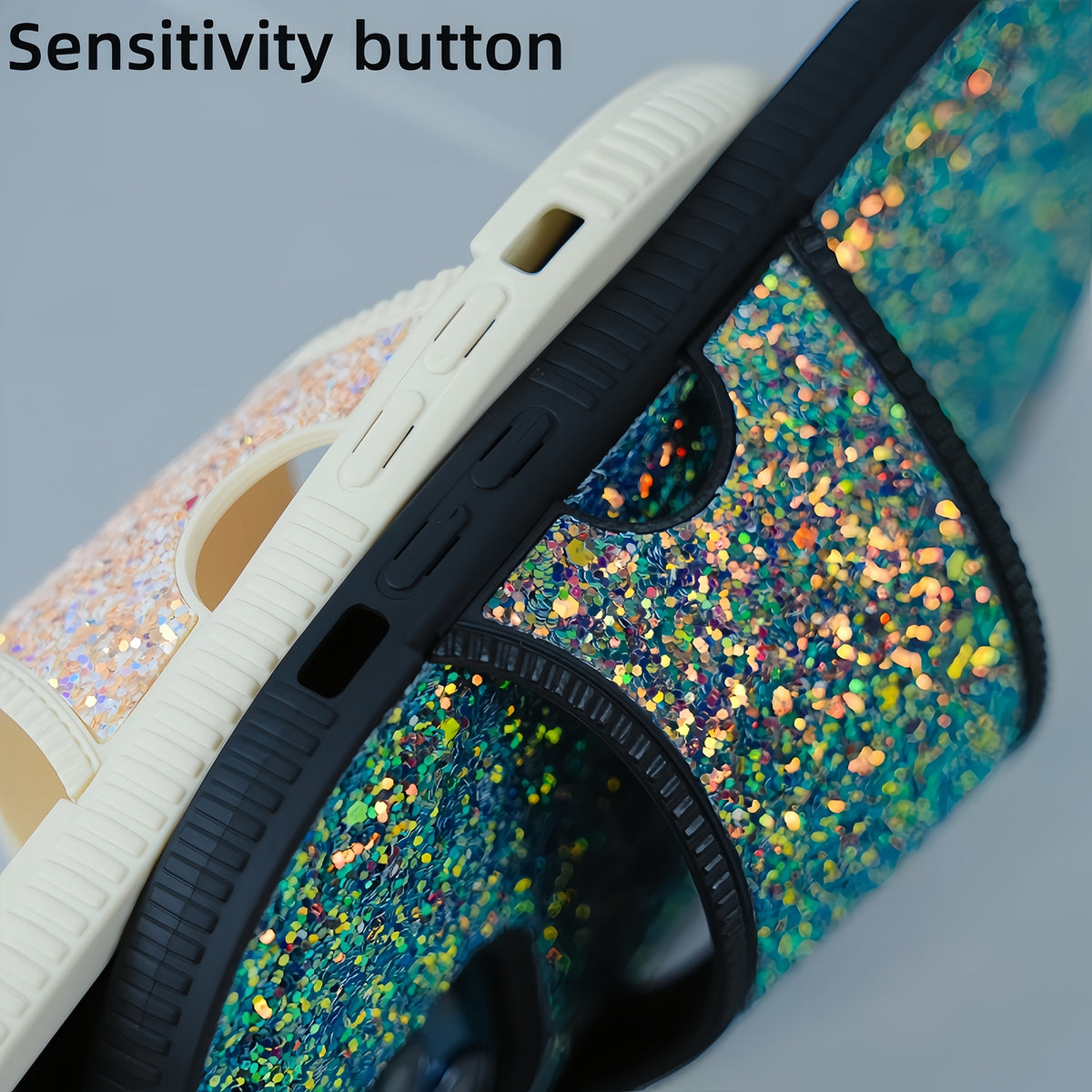 ELECTROPRIME For iPhone 15 Creative Glitter Slipper Design TPU Shockproof Phone Case(white)