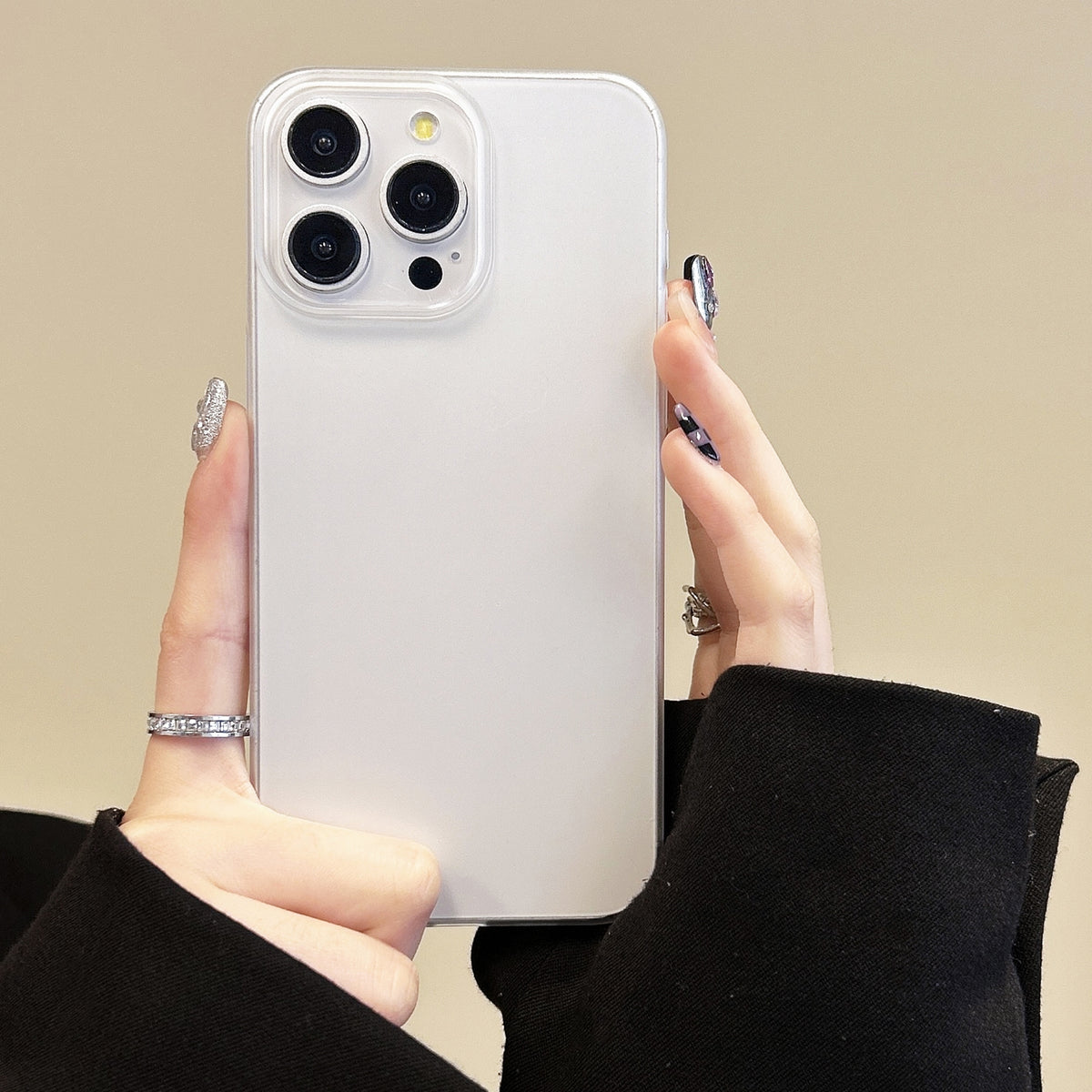 ELECTROPRIME For iPhone 15 Ice Series PC Full Coverage Shockproof Phone Case(White)