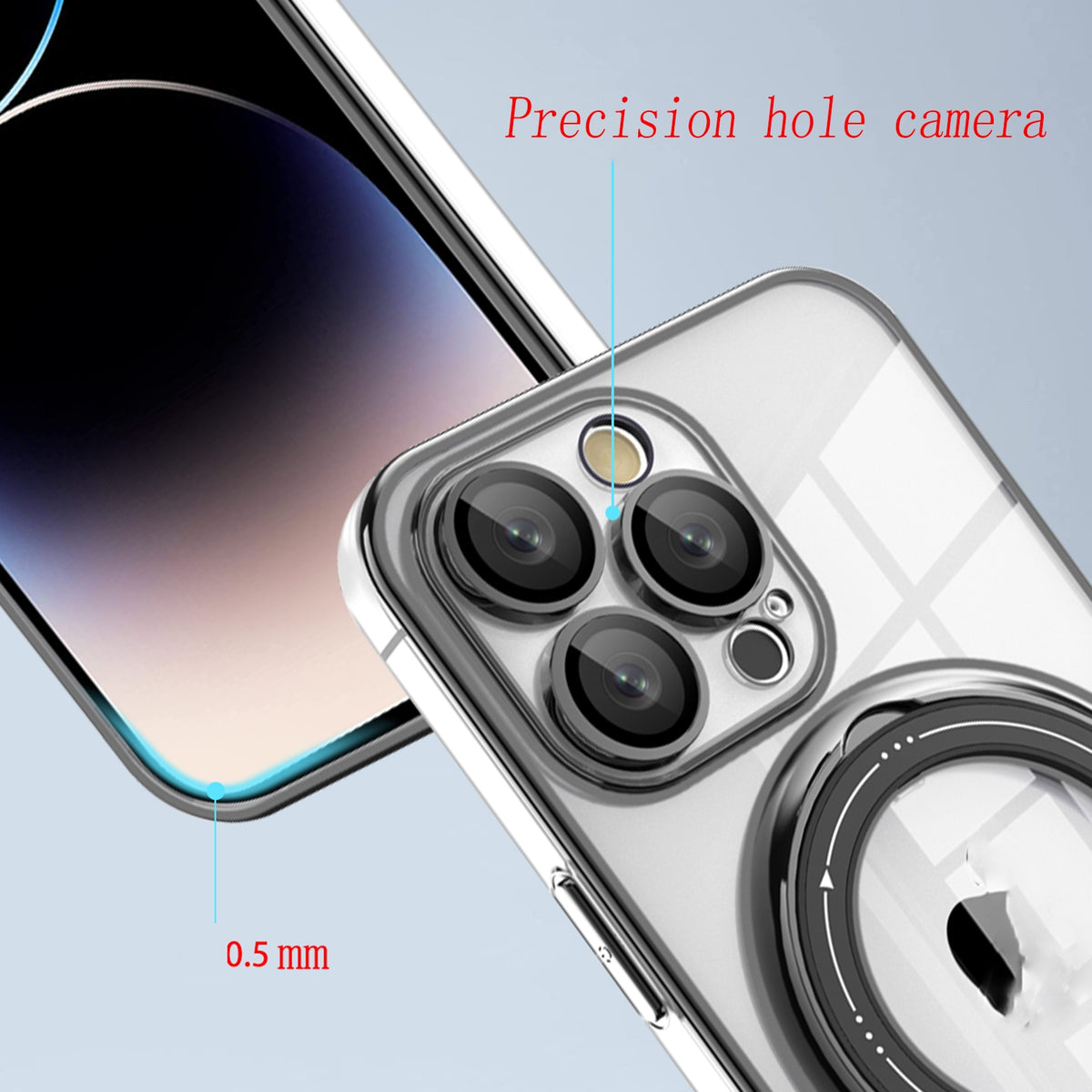 ELECTROPRIME For iPhone 15 Plus Electroplating MagSafe 360 Degree Rotation Holder Shockproof Phone Case(Pink)