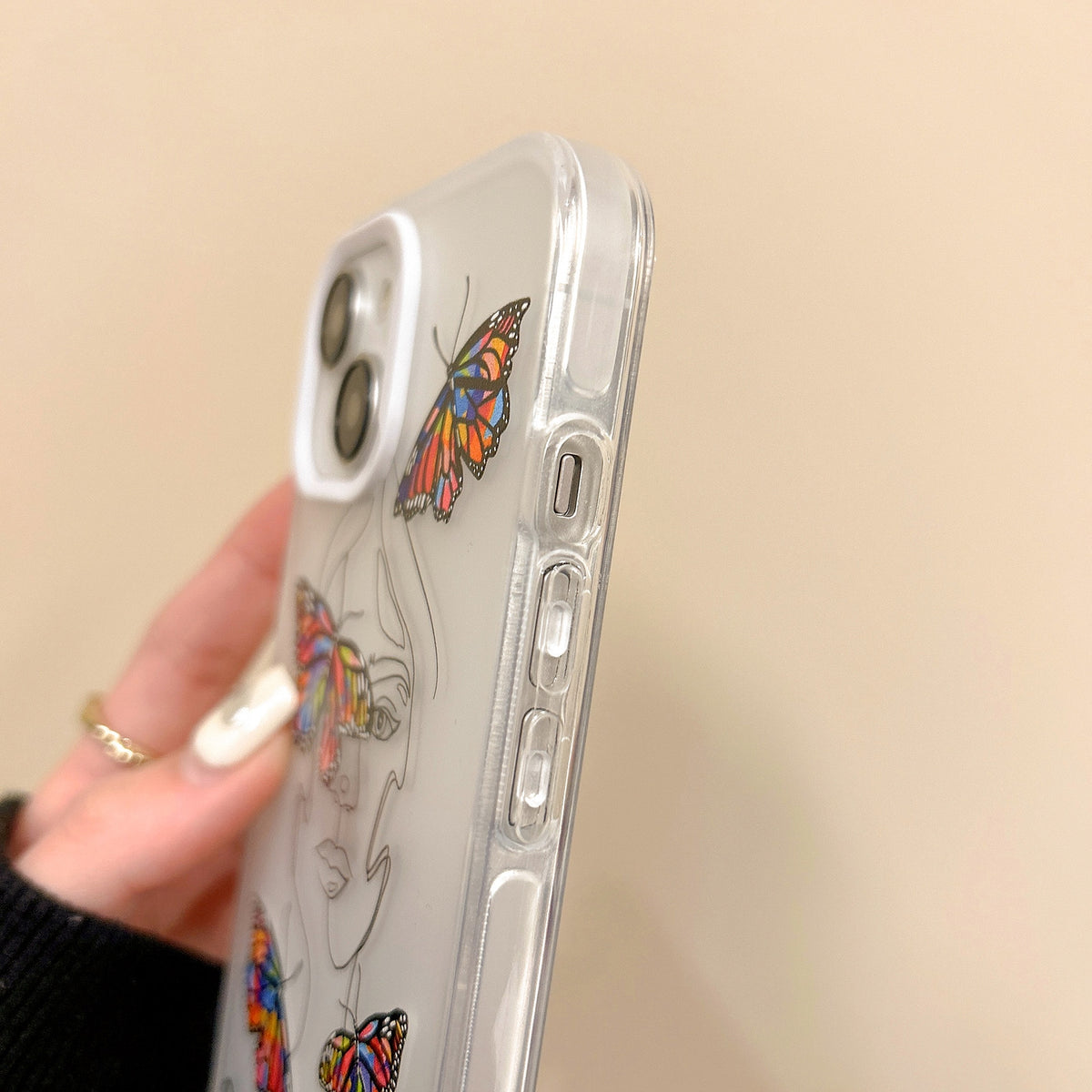 ELECTROPRIME For iPhone 15 Colorful Painting TPU + PC Phone Case(Butterflies)
