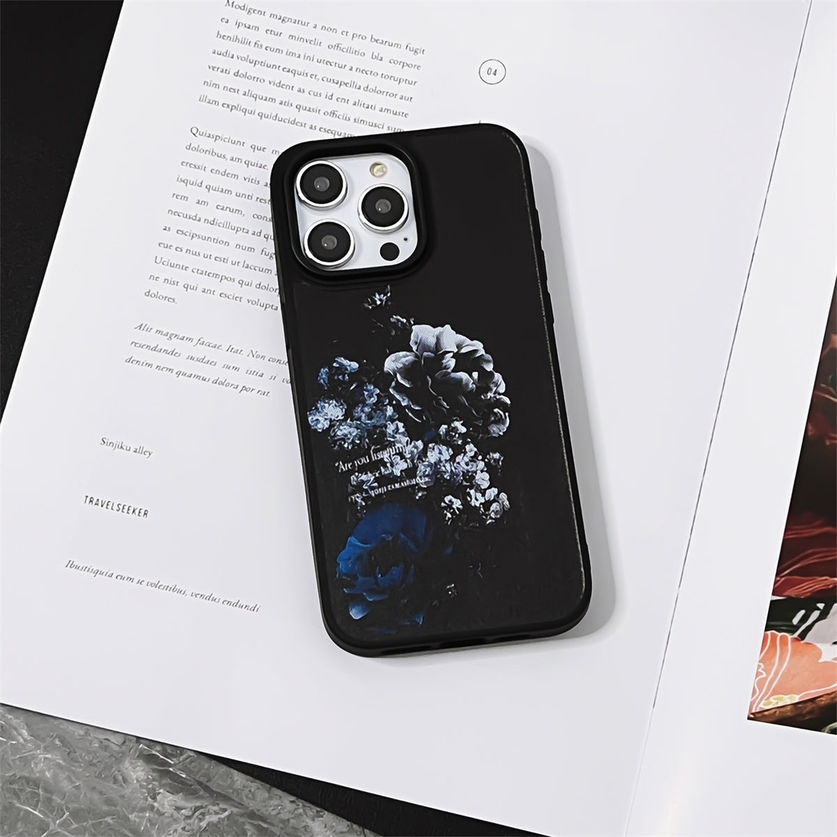 ELECTROPRIME For iPhone 15 Skin Feel Matte TPU+PC Shockproof Phone Case(Peony)