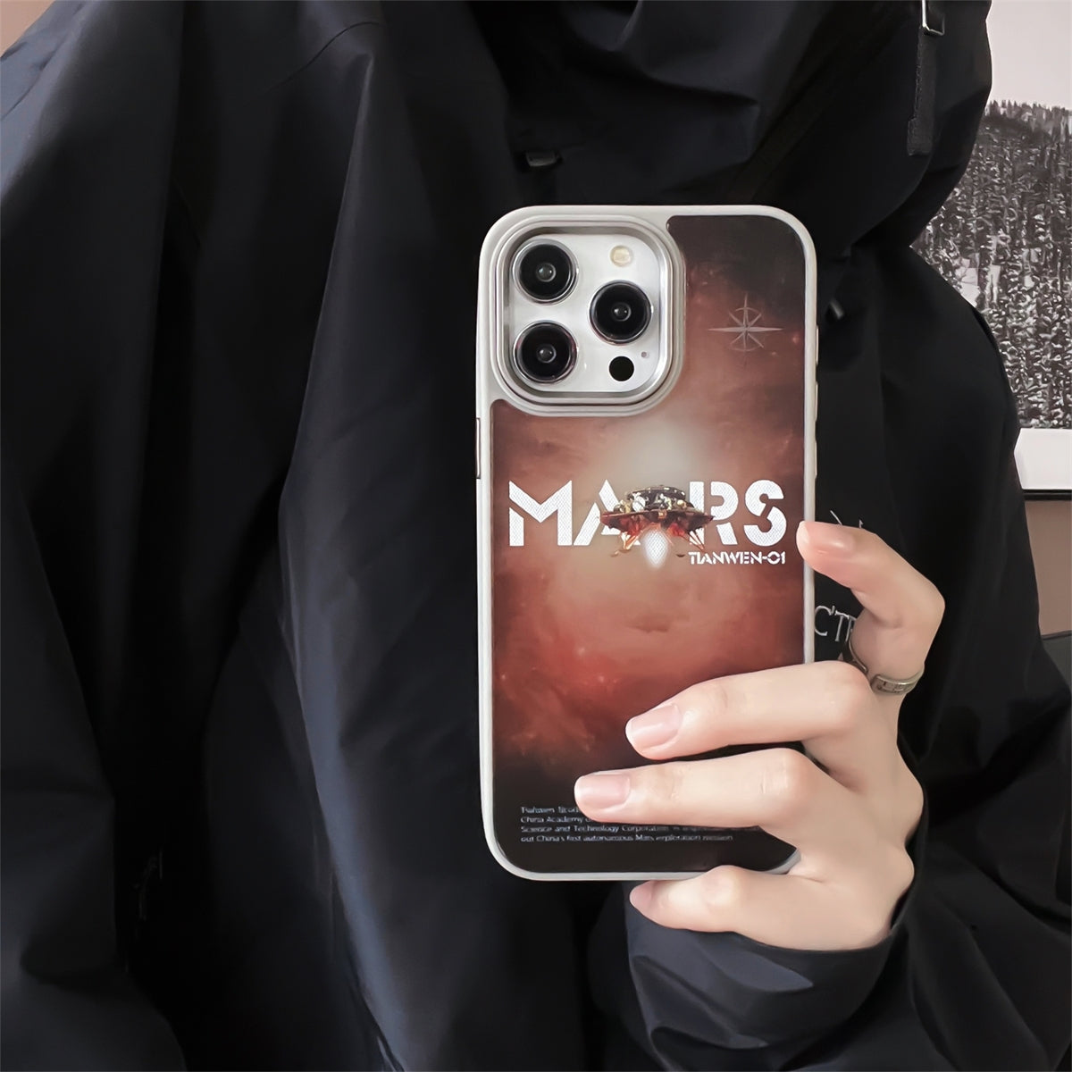 ELECTROPRIME For iPhone 15 Skin Feel Matte TPU+PC Shockproof Phone Case(Moon)