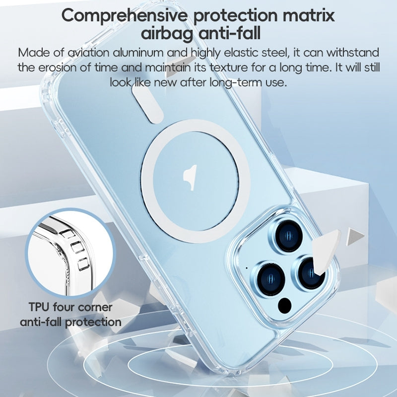 ELECTROPRIME For iPhone 15 Plus ZGA Magsafe Clear PC Hybrid TPU Phone Case(Transparent)