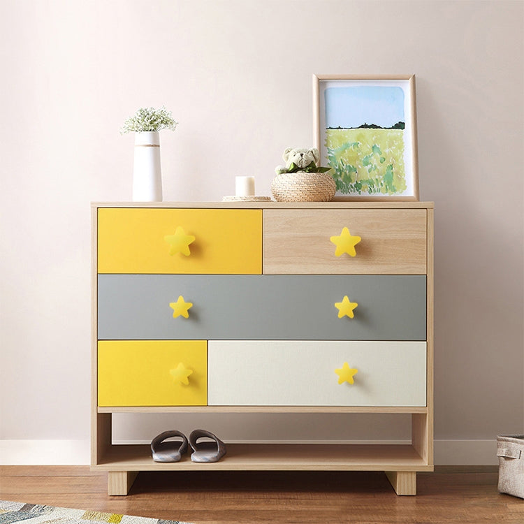 ELECTROPRIME Little Yellow Star Pattern Shockproof Modern Cartoon Children Drawer Cabinet Handle