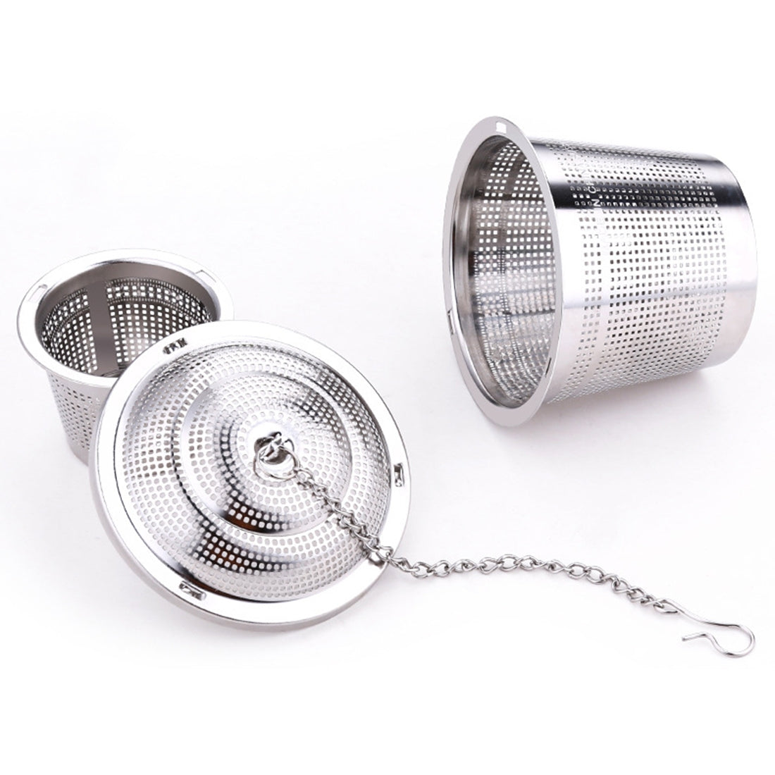 ELECTROPRIME Stainless Steel Locking Spice Tea Strainer Mesh Infuser Tea Ball Filter, Middle Size: 6.5 x 6cm