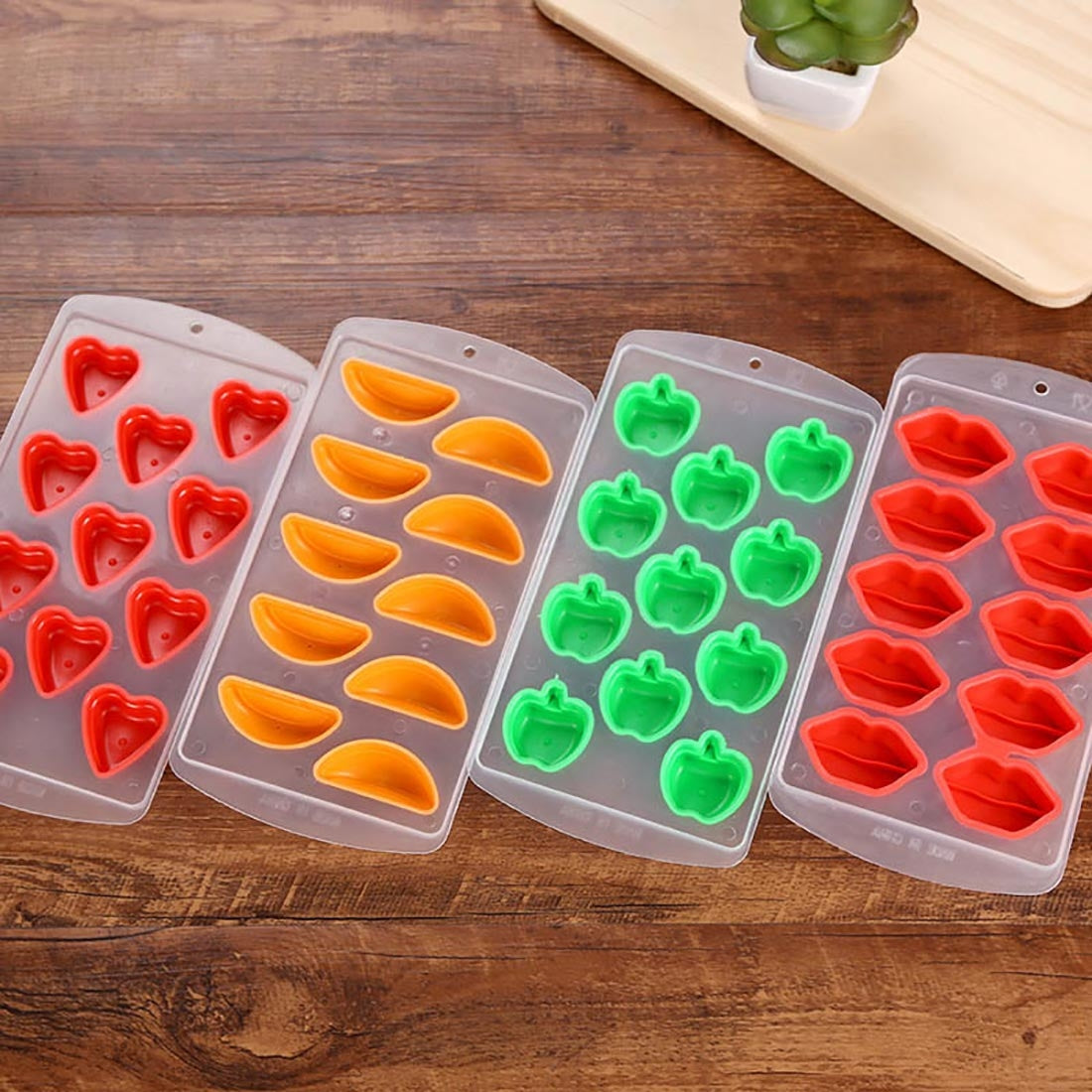 ELECTROPRIME Orange Shaped Silicon Ice Cube Tray / Ice Mold Random Color