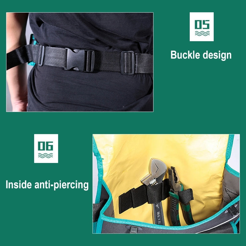 ELECTROPRIME 01 Type Multi-function Canvas Cloth Thickening Electrician Belt Pouch Maintenance Tools Shoulder Bag Convenient Tool Bag