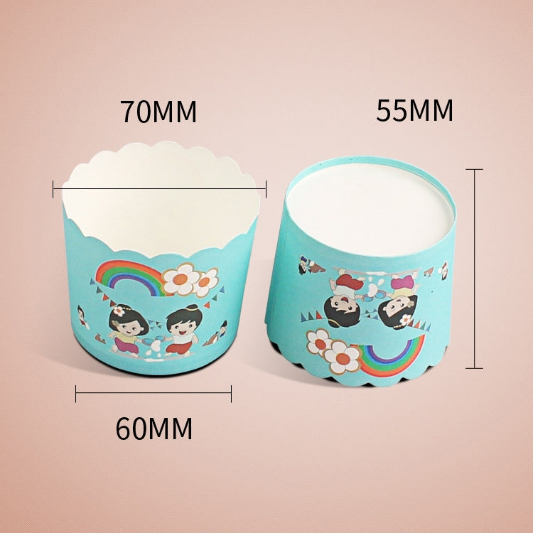 ELECTROPRIME 24pcs / Pack Round Lamination Cake Cup Muffin Cases Chocolate Cupcake Liner Baking Cup, Size: 7 x 6 x 5.5cm, Random Color Delivery