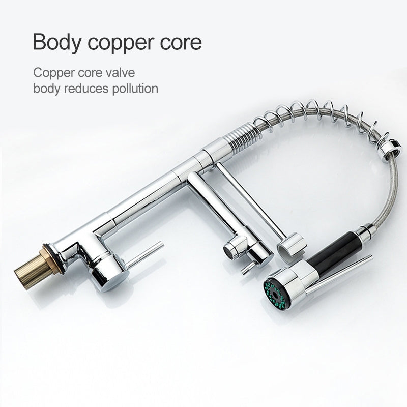 ELECTROPRIME KE6024 Multifunctional Spring Drawing Cold Hot Mixing Water Nozzle Water Filter Adapter Water Purifier Saving Tap