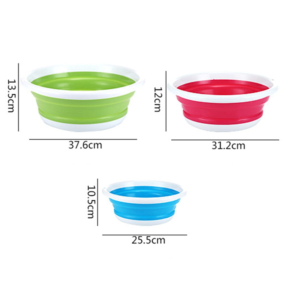 ELECTROPRIME Home Portable Environmental Silicone Travel Folding Wash Basin, Size: M