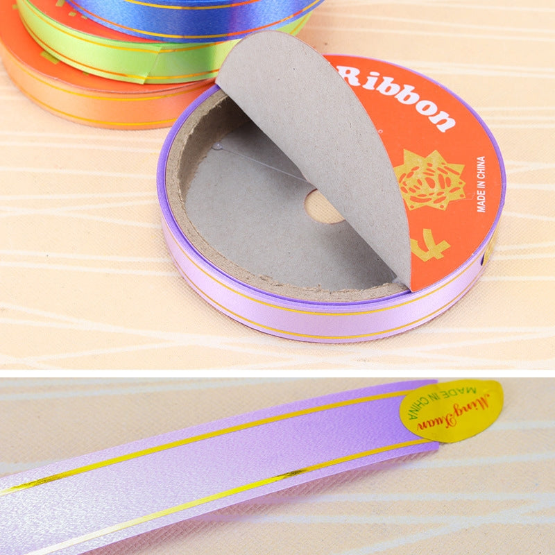 ELECTROPRIME 10 Volumes Plastic Ribbon Gift Bouquet Ribbons Bowknot Flowers Packaging Ribands, Size: 8m x 1.6cm, Random Color Delivery
