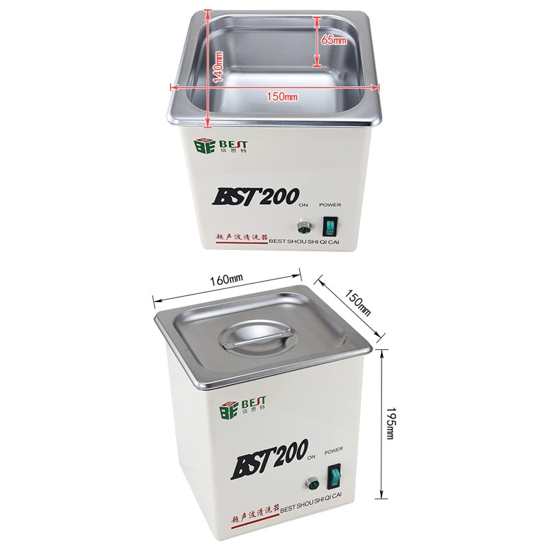 ELECTROPRIME BEST-200 1.5L Stainless Steel Ultrasonic Cleaner (Voltage 220V)